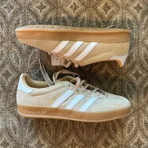Adidas Gazelle Beige and White Sneakers